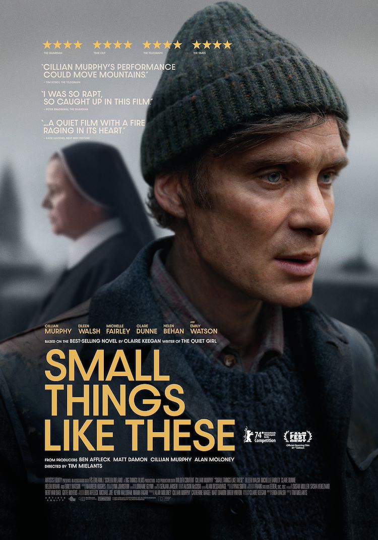 Gebaseerd op de gelijknamige bestseller van Claire Keegan, speelt Small Things Like These zich af in Ierland tijdens de jaren '80. Het kleine havenstadje waar kolenhandelaar Bill Furlong (Cillian Murphy) woont, wordt gecontroleerd door de katholieke kerk. Terwijl de man hard werkt om zijn gezin te onderhouden, ontdekt hij verontrustende geheimen in een tuchthuis dat wordt gerund door de katholieke Magdalenazusters onder leiding van Sister Mary (Emily Watson). Hier worden ‘gevallen’ vrouwen en meisjes uitgebuit en mishandeld in de wasserijen. Door de onthullingen wordt Furlong ook geconfronteerd met zijn eigen verleden en gedwongen zijn stilzwijgen te doorbreken.